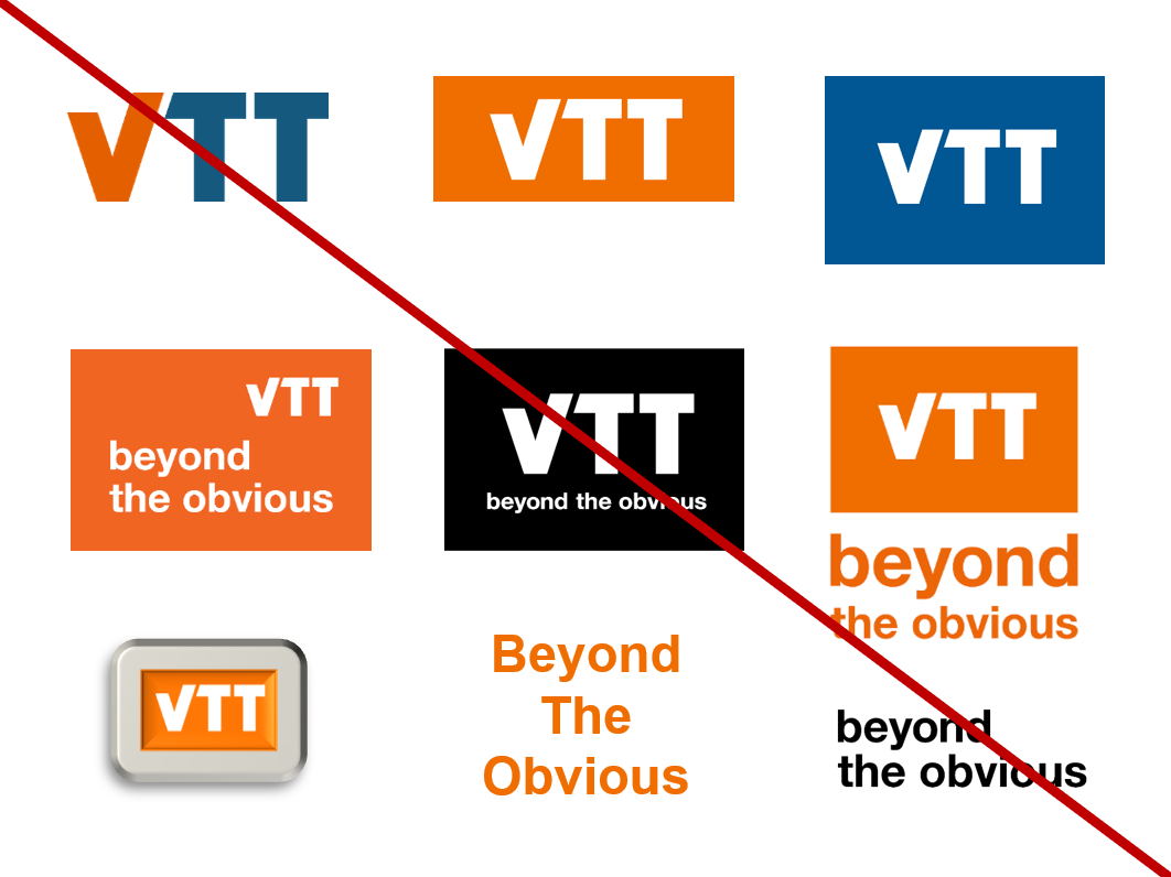 Examples of wrong logo usage